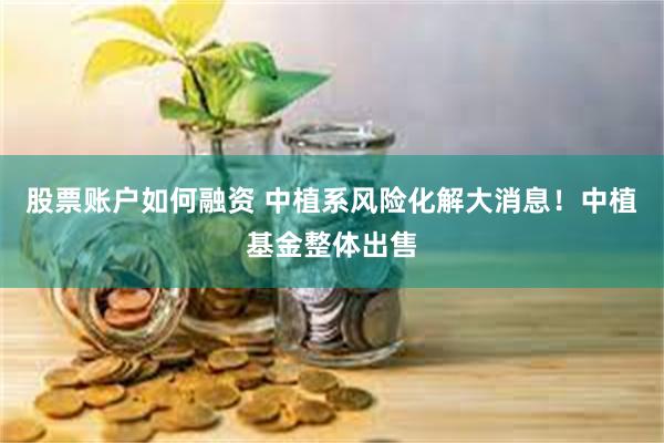 股票账户如何融资 中植系风险化解大消息！中植基金整体出售